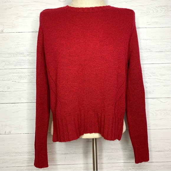 Autumn Cashmere Sweaters - Autumn Cashmere Red Crewneck Sweater